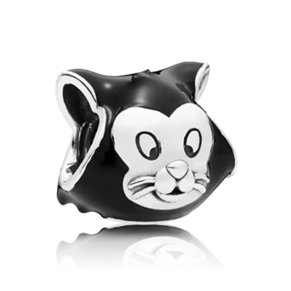 Black Cat Kitten Head Face European Charm - Collectable Character Edition